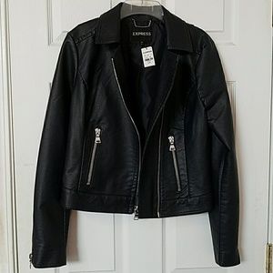 Express (Minus the) Leather Black Jacket